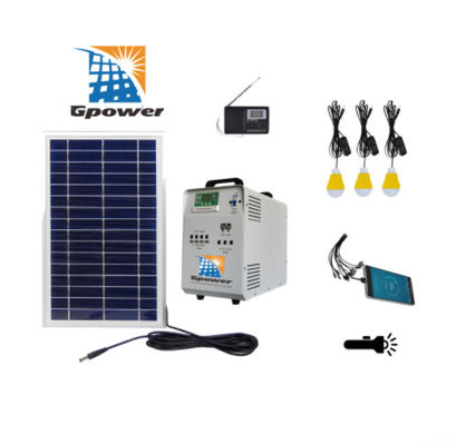 3개 전구와 장비 시골 태양열발전시스템을 밝히는 1 100W 태양 열을 이용한 집에서 모두