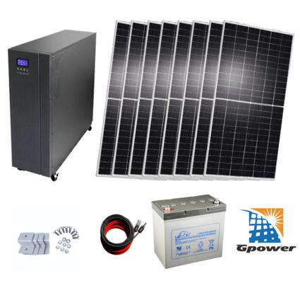 하루당 42.5kWh를 발생시키는 GPOWER IEC 오프 그리드 태양계 장비