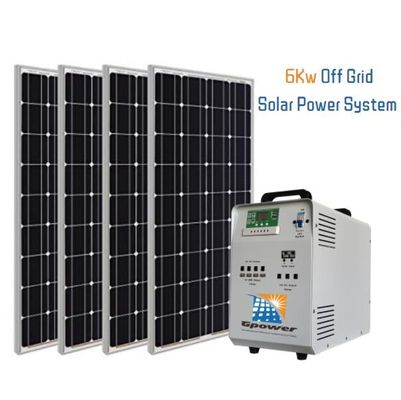 6000W 태양력은 집에 재생 에너지 태양 전지판 장비를 장비를 답니다